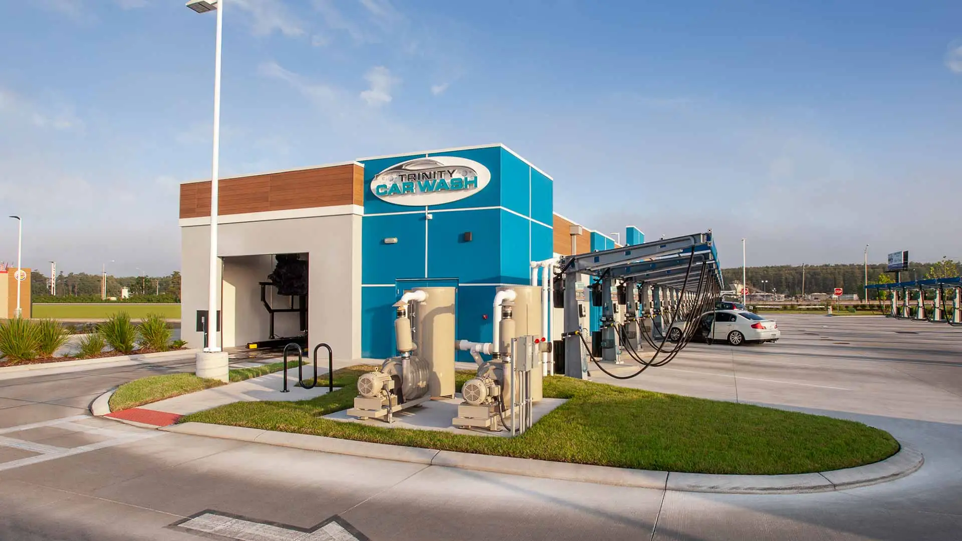 Newly constructed car wash facility.